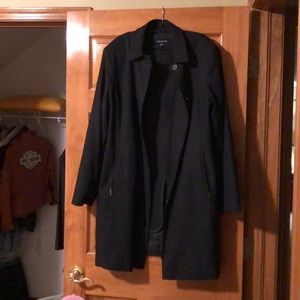 Ladies black lined dress coat